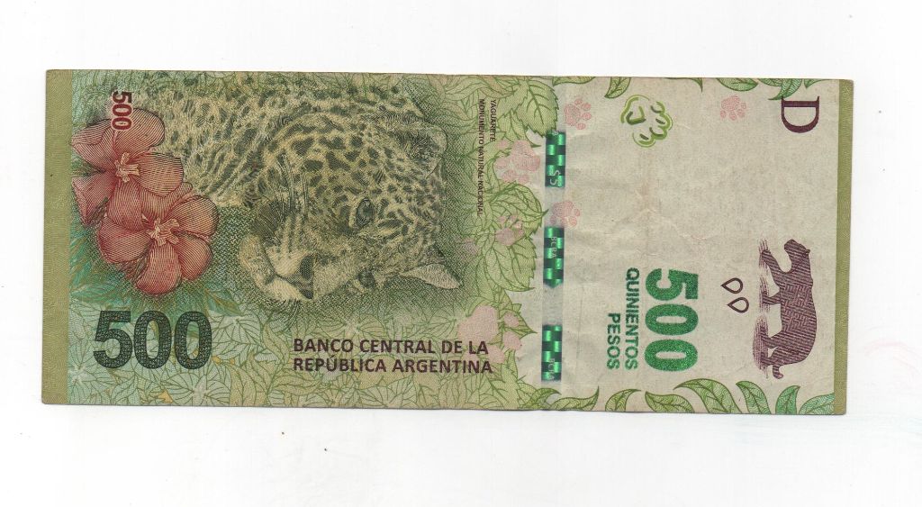 ARGENTINA DEL AÑO 2016-2022 DE 500 PESOS